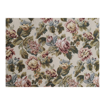 Red Rose Beige Jacquard Sofa Fabric - Premium Design S.NO.07