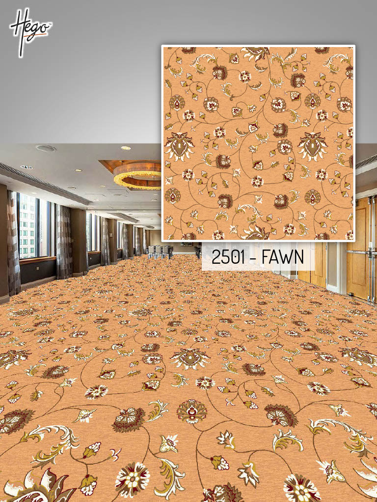 HEGO Flora Carpet Roll 2501 Fawn – Durable, Stylish Floor Covering