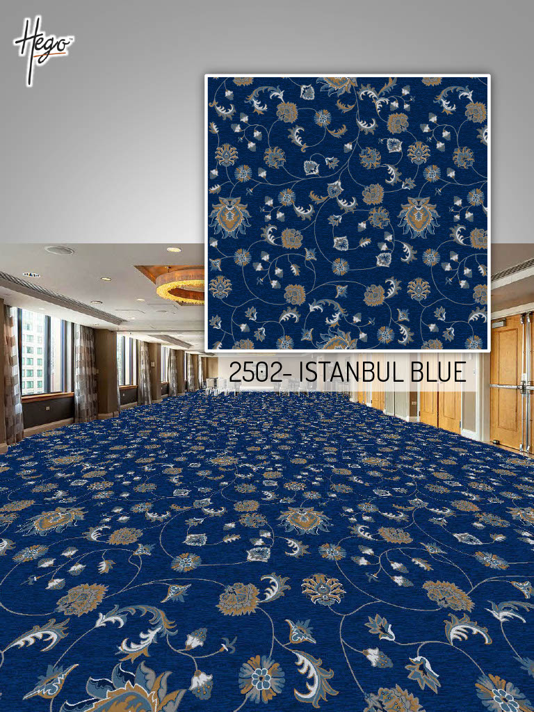 HEGO FLORA Carpet Roll - 2502 Istanbul Blue