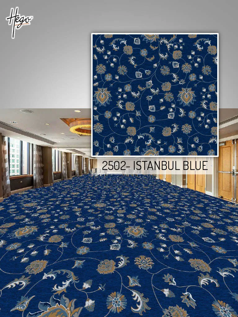 HEGO FLORA Carpet Roll - 2502 Istanbul Blue