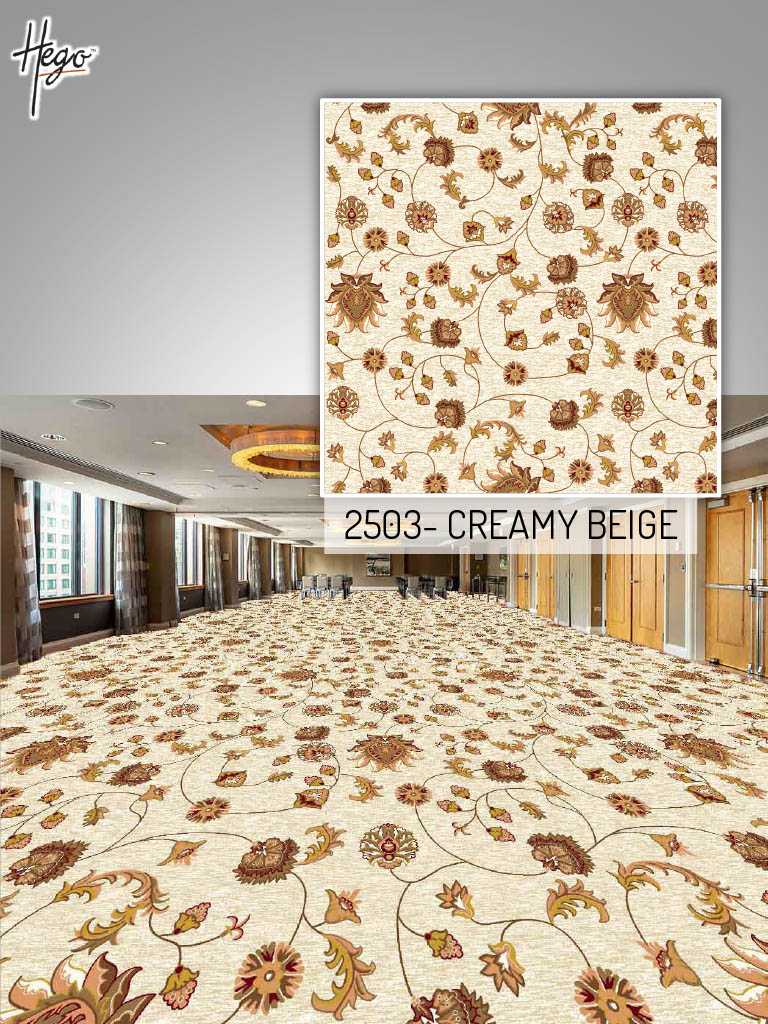 HEGO Flora Carpet Roll - 2503 Creamy Beige