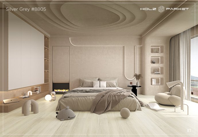 Silver Grey #8805 Hybrid Laminate Wood Flooring