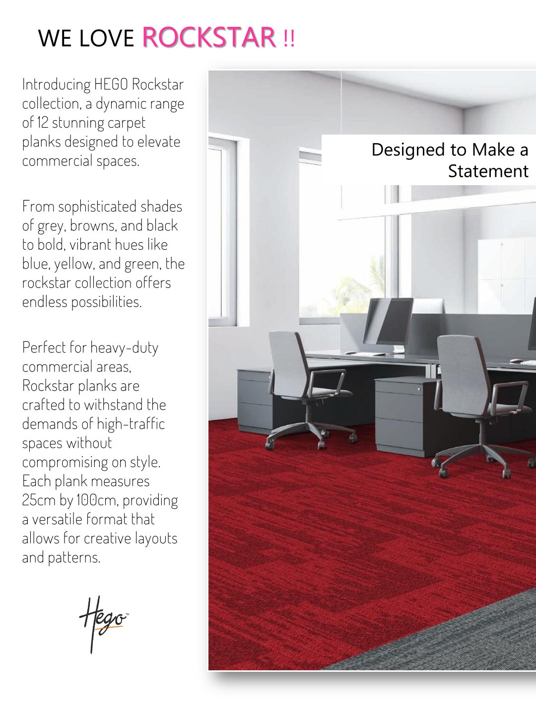 Hego Rockstar Carpet Tile - Durable & Stylish Flooring