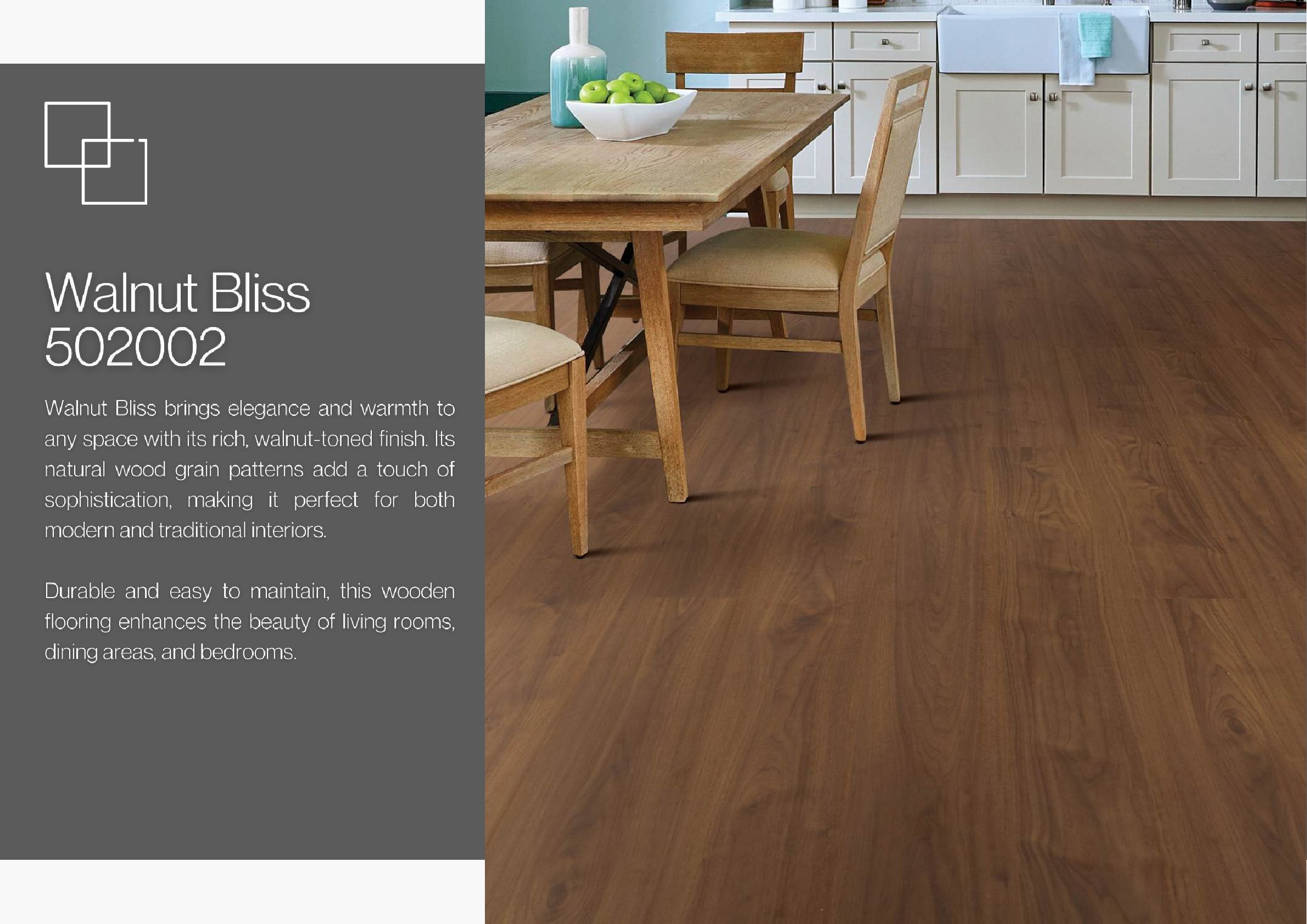 Walnut Bliss 502002 - Krraft Vesting Laminate Flooring