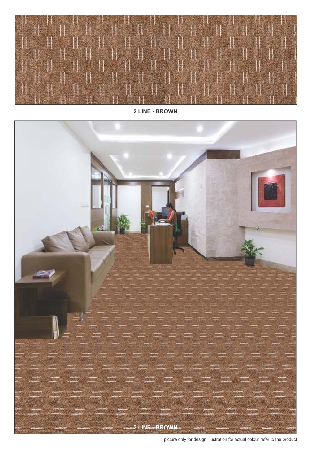 Line Carpet Tile - Brown | Stylish & Durable Flooring