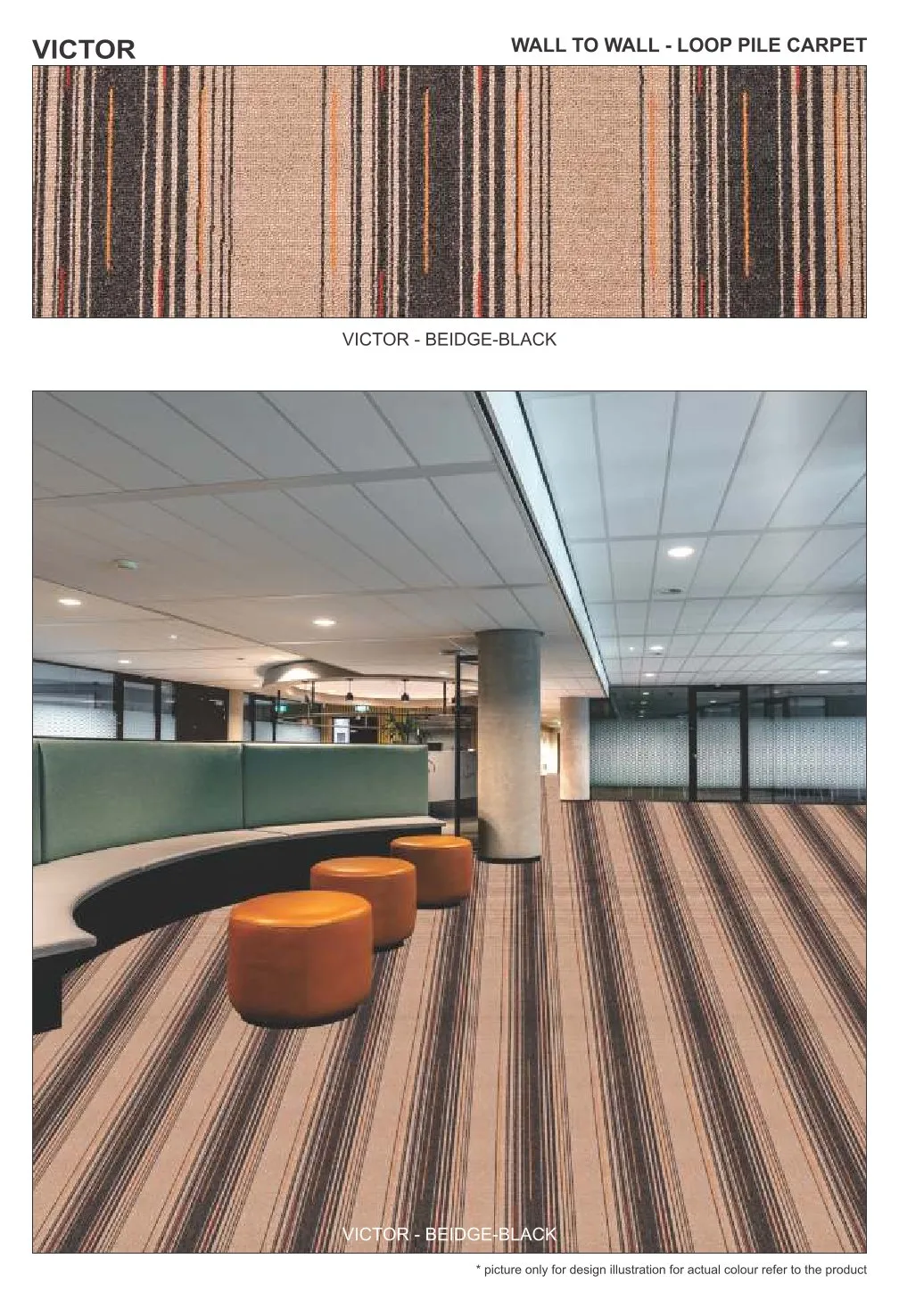 Durable & Stylish Victor Carpet Tile for Modern Spaces