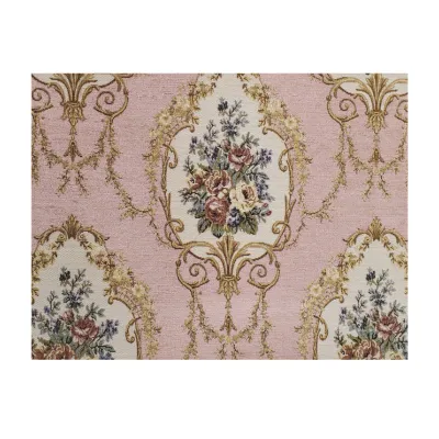Pink & Olive Georgia Jacquard Sofa Fabric - S.No.24