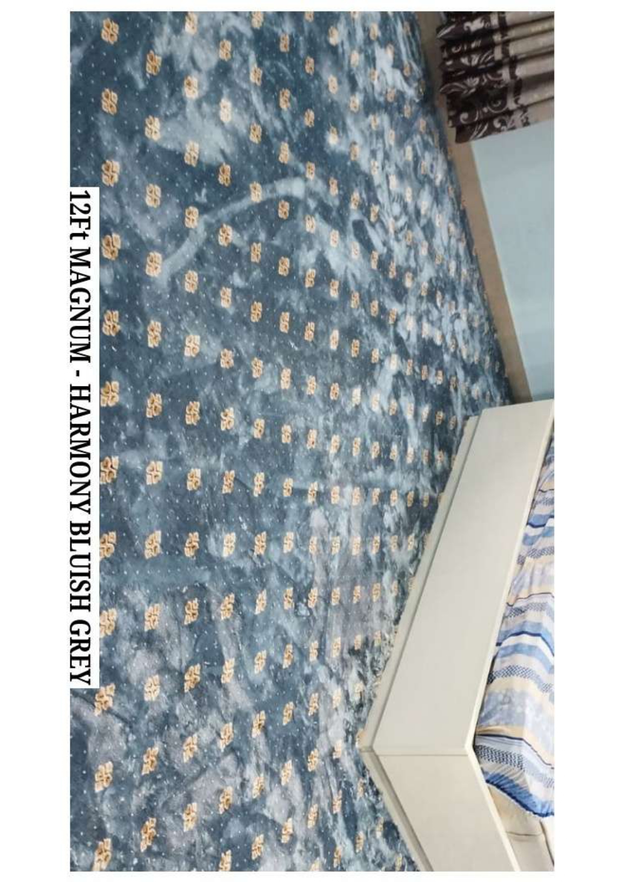 12ft Magnum Silk Carpet - Earth Bluish Grey