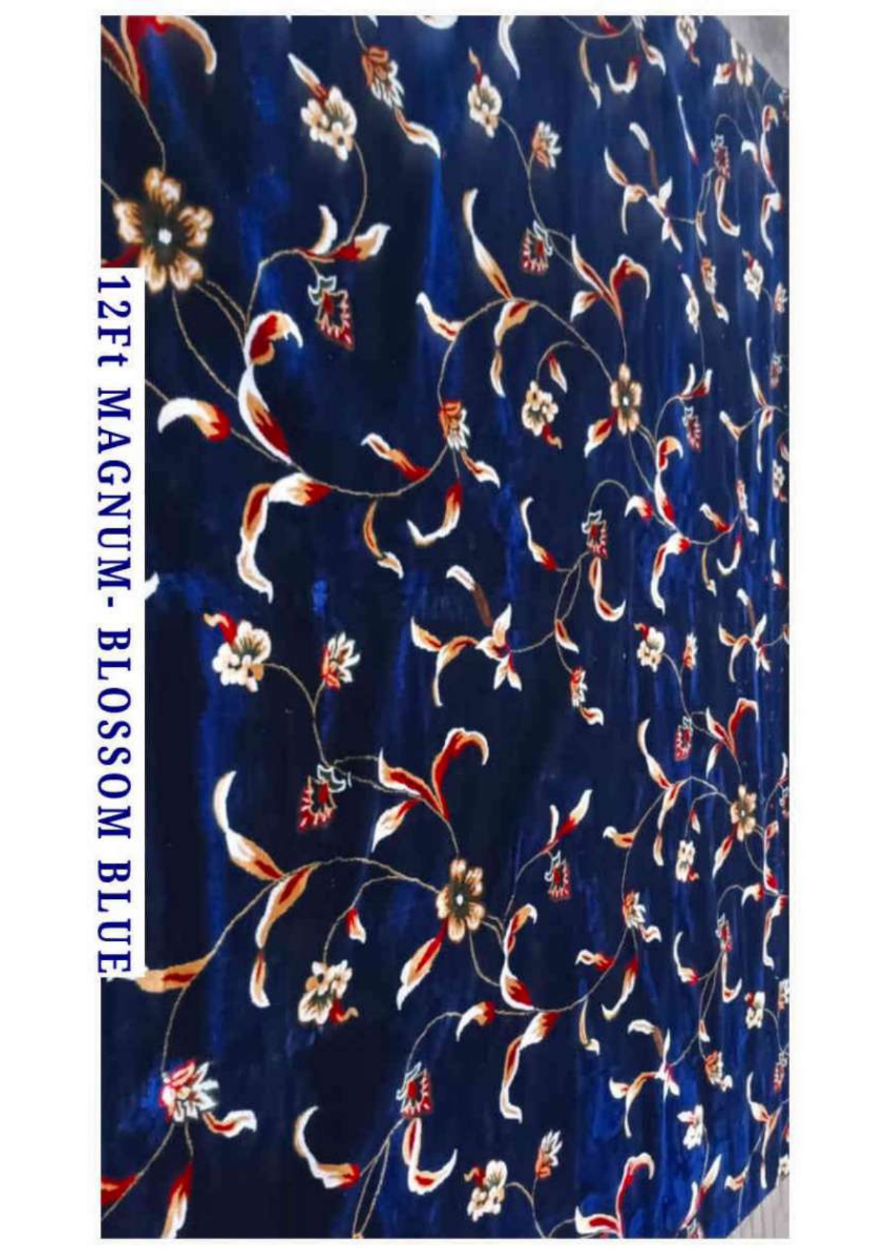 12ft Magnum Silk Carpet - Blossom Blue