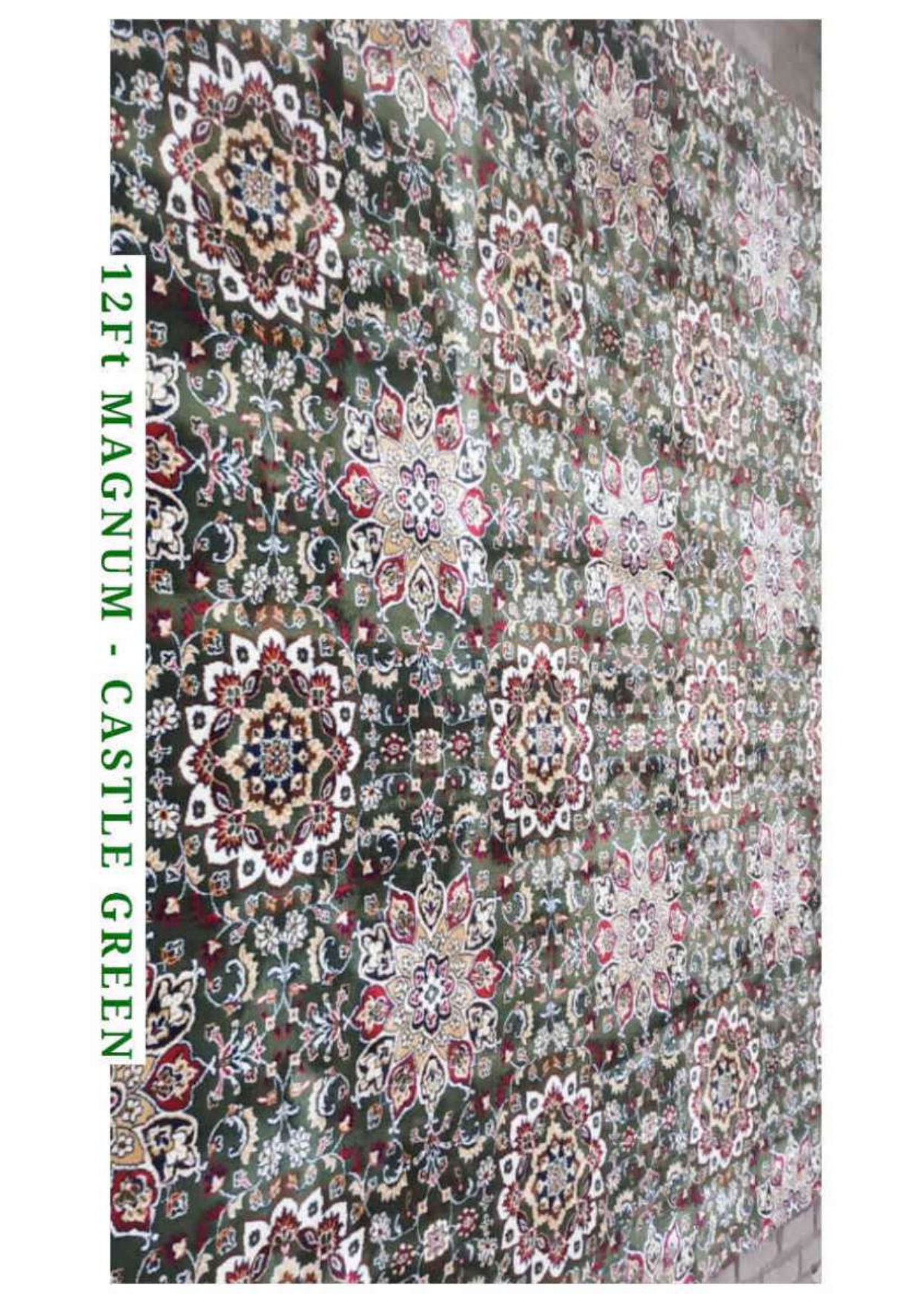 12ft Magnum Silk Carpet - Castle Green