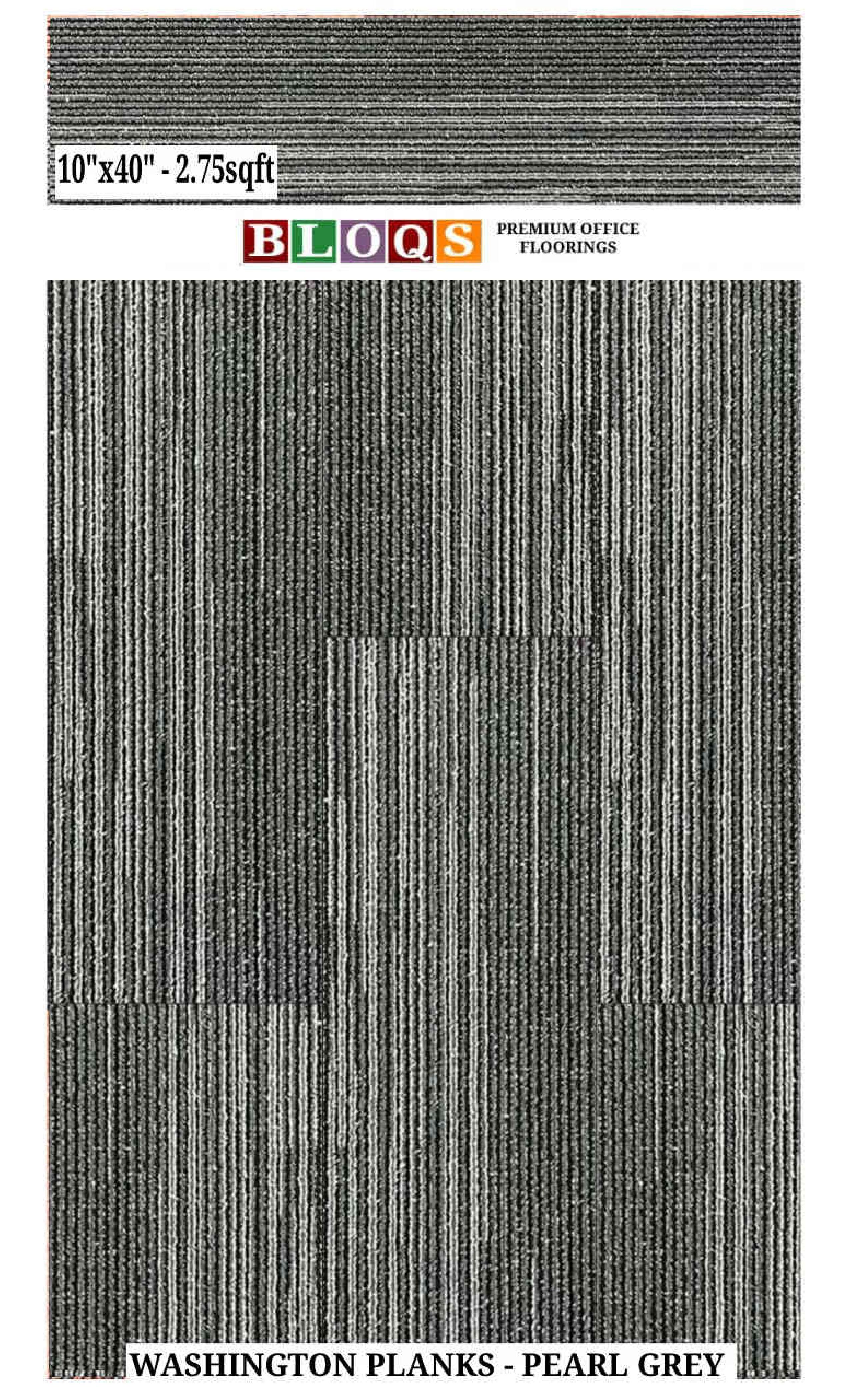 BLOQS Carpet Planks Vito Floor 10"x40" – 2.75 sq ft