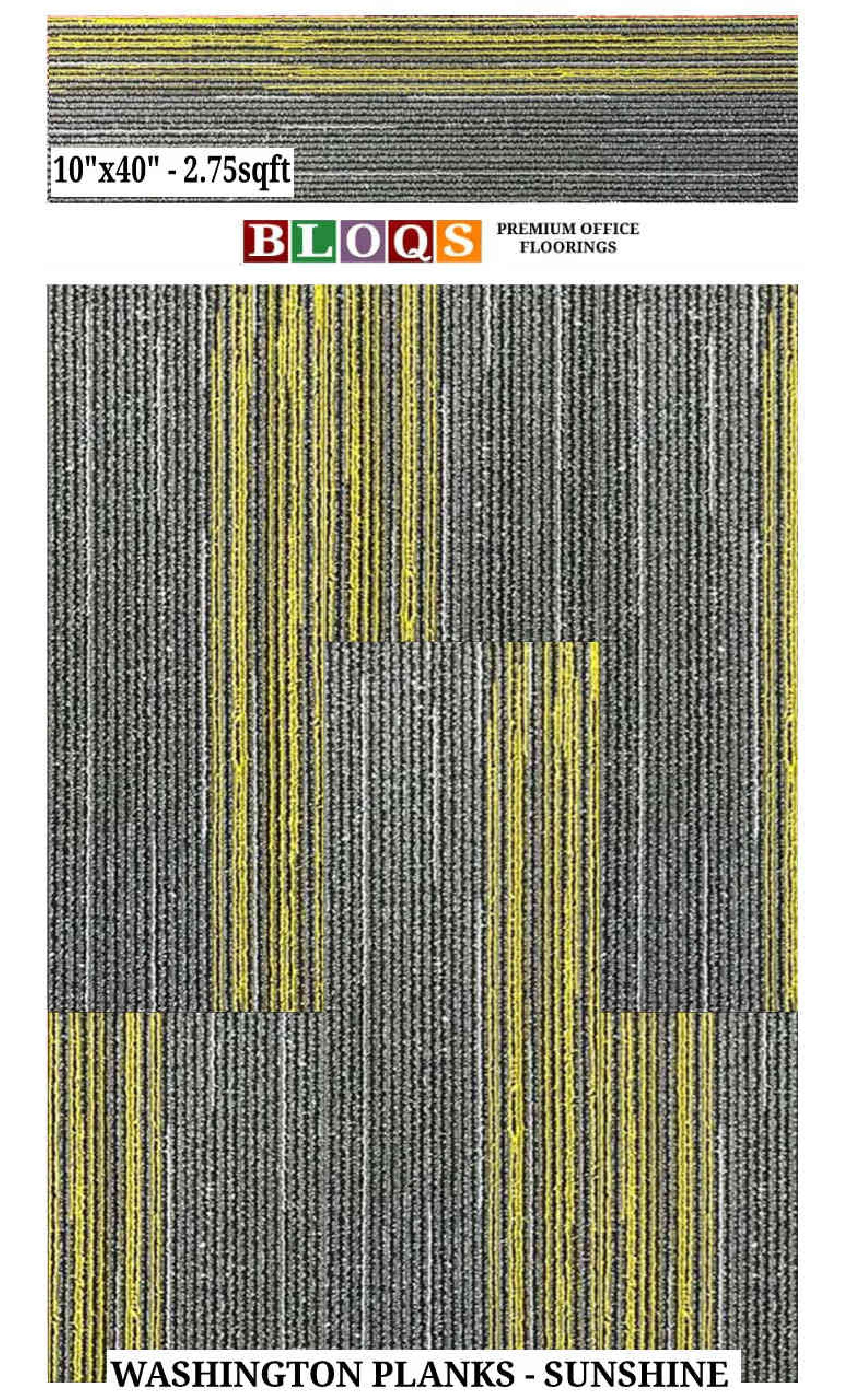 BLOQS Carpet Planks Vito Floor 10"x40" – 2.75 Sqft