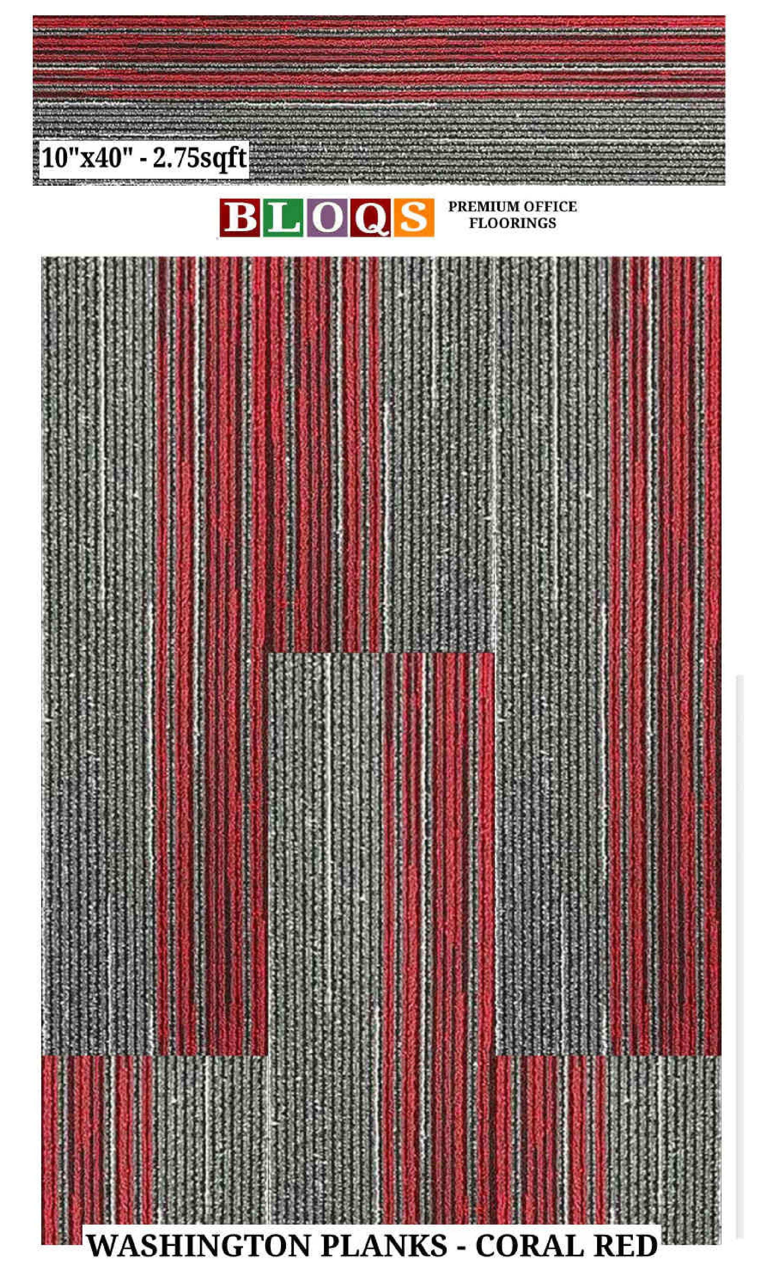 BLOQS Carpet Planks Vito Floor 10"x40" - 2.75 sqft