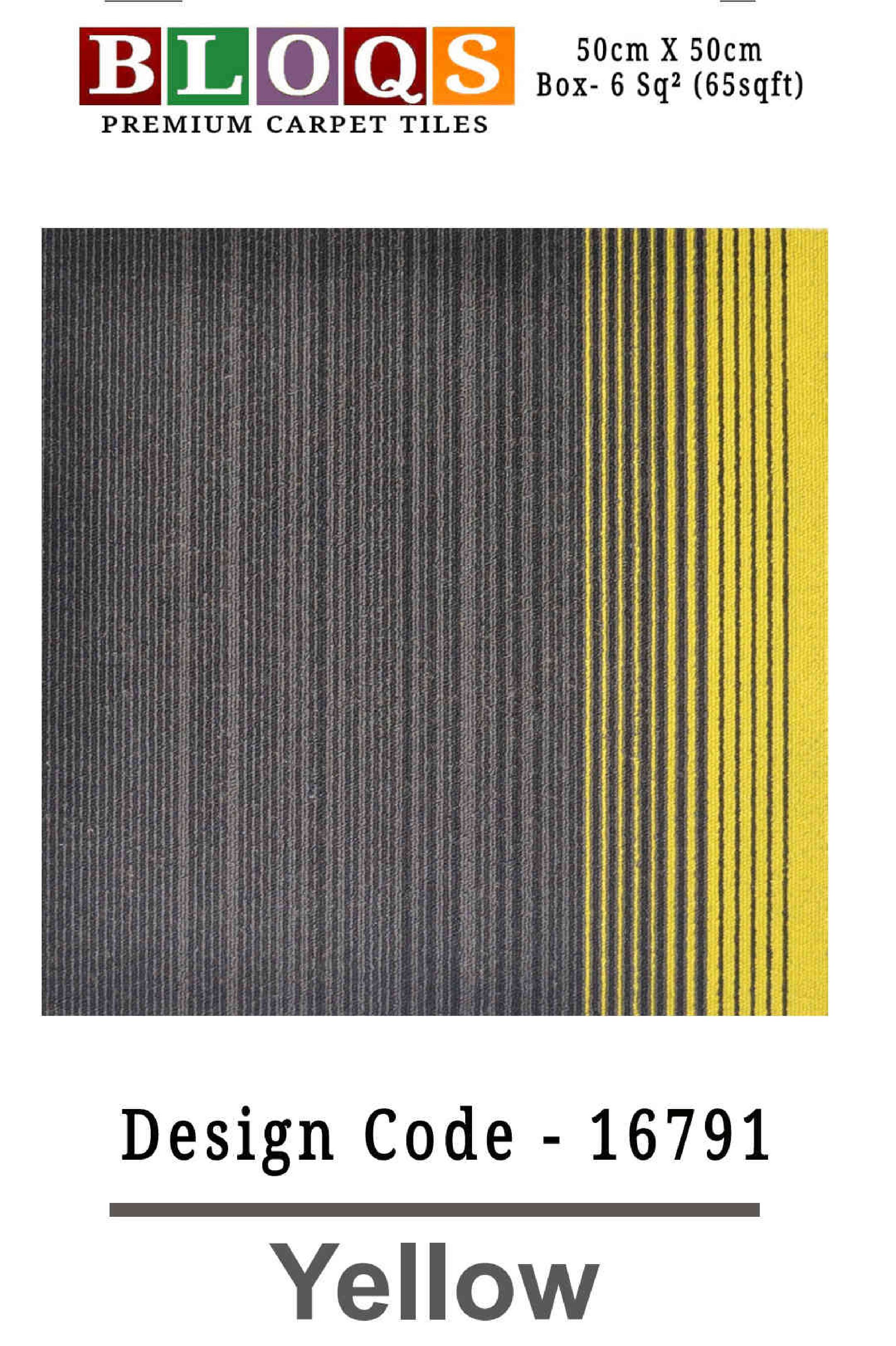 Yellow Bloqs Premium Carpet Tile - Vito Floor (6 Sq²)