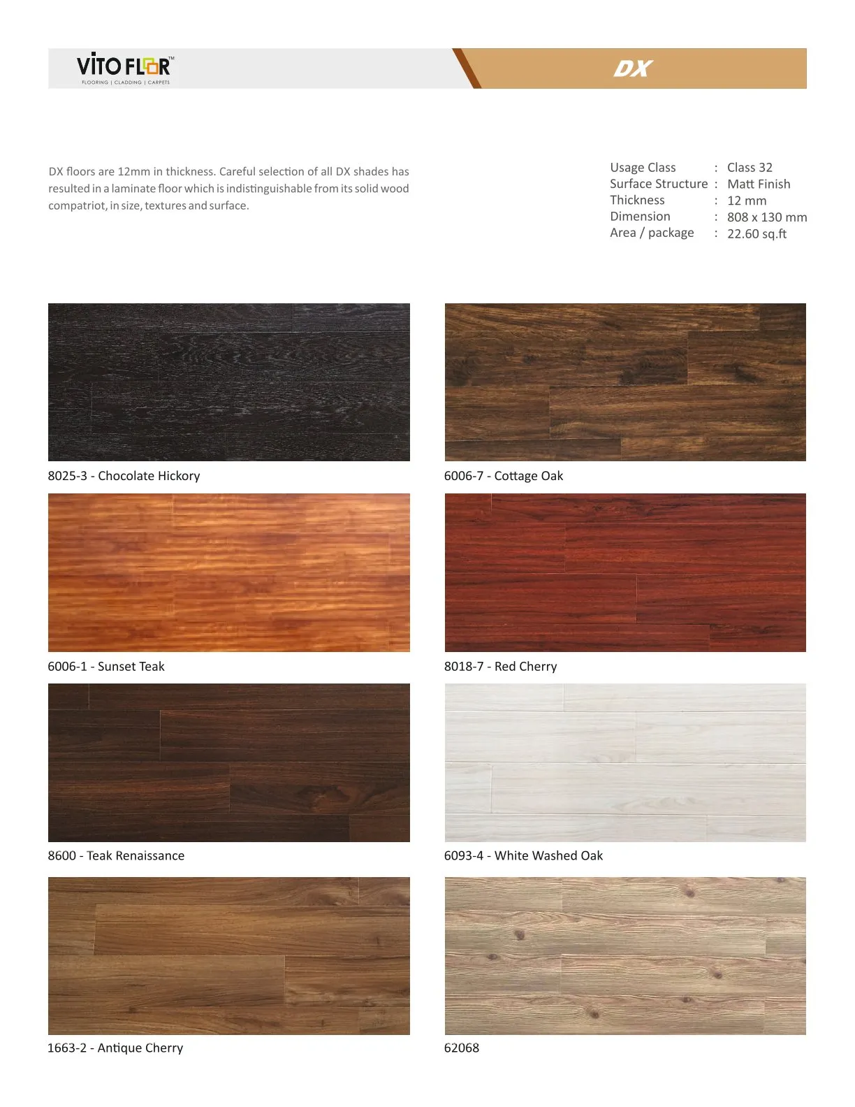 6006-7-cottage oak -Vito 12mm Laminate Flooring – Durable & Stylish