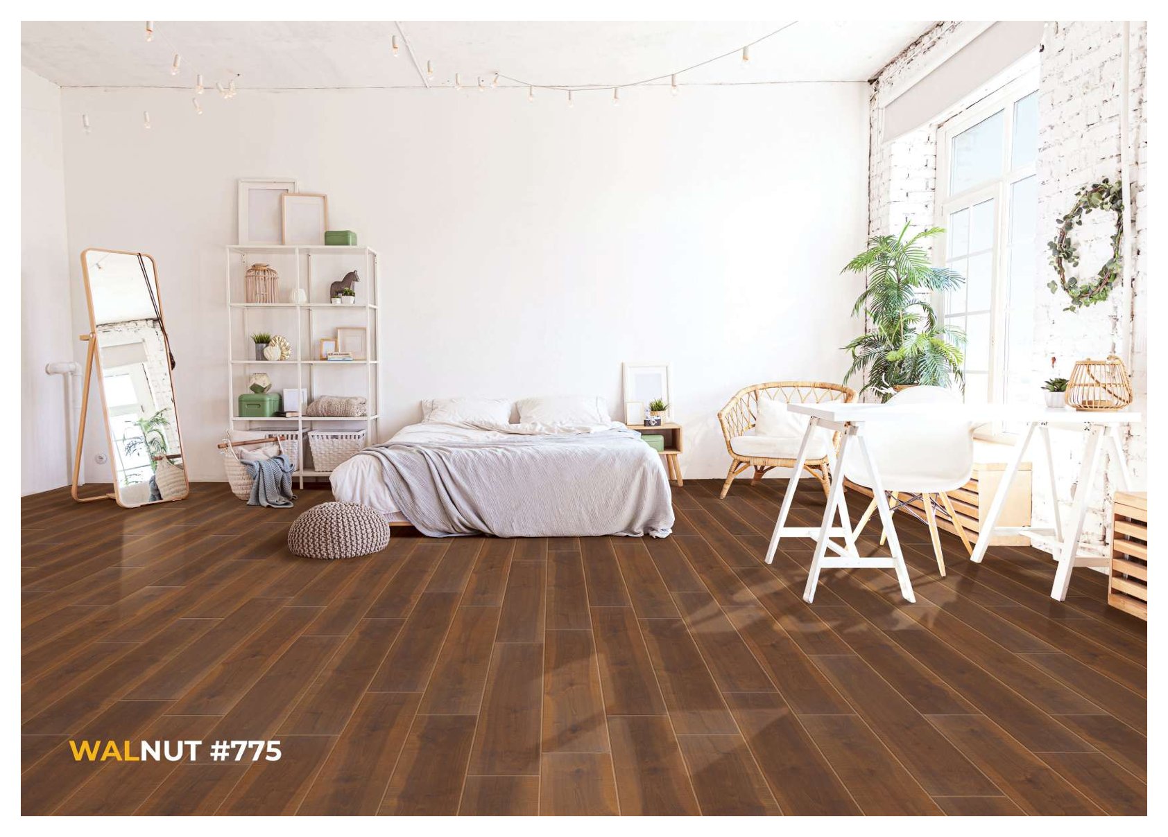 Walnut #775 Unify Waterproof 8MM Lamiwood Laminate Flooring