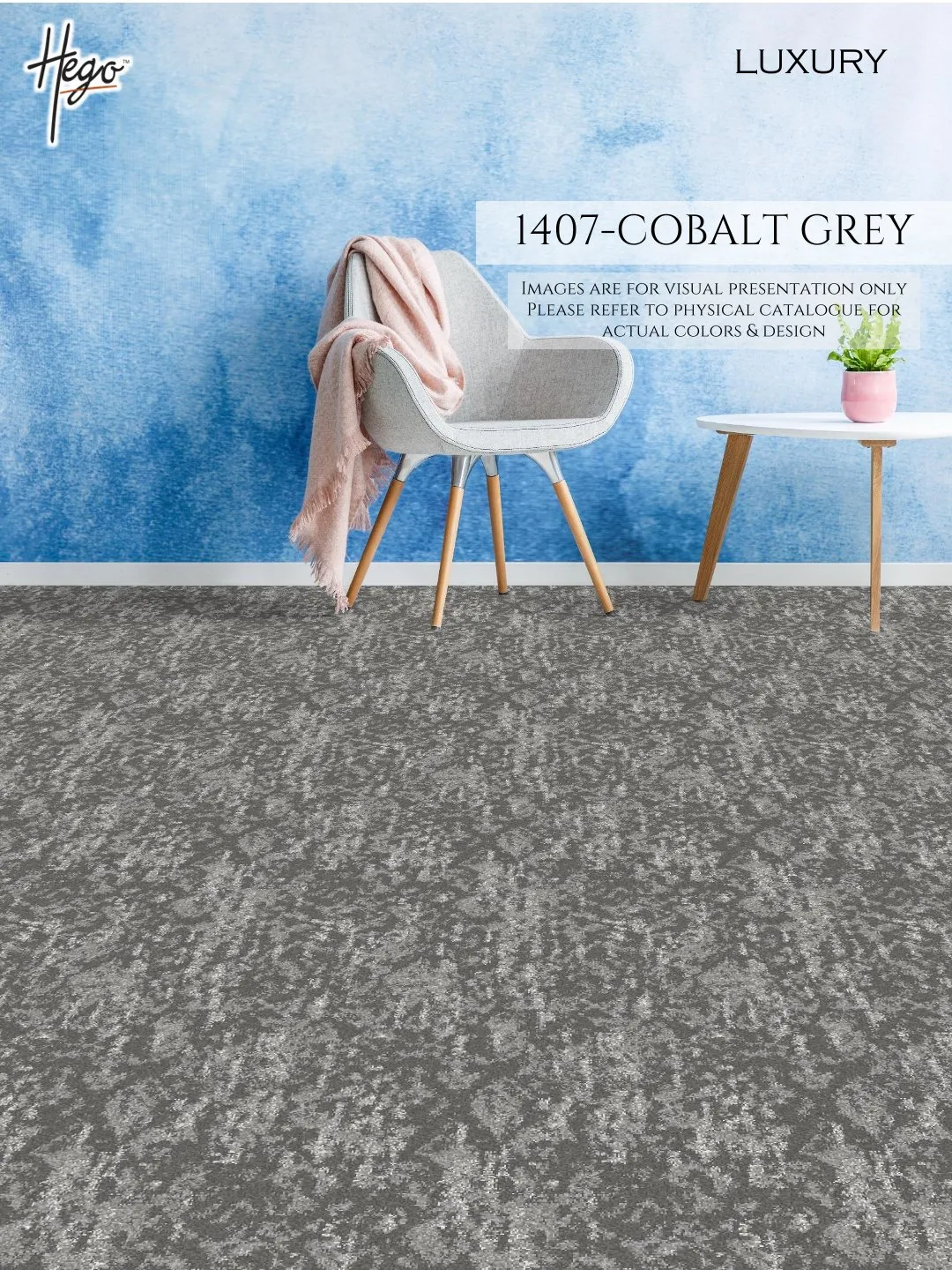HEGO ICONIC CARPET Roll - 1407 Cobalt Grey