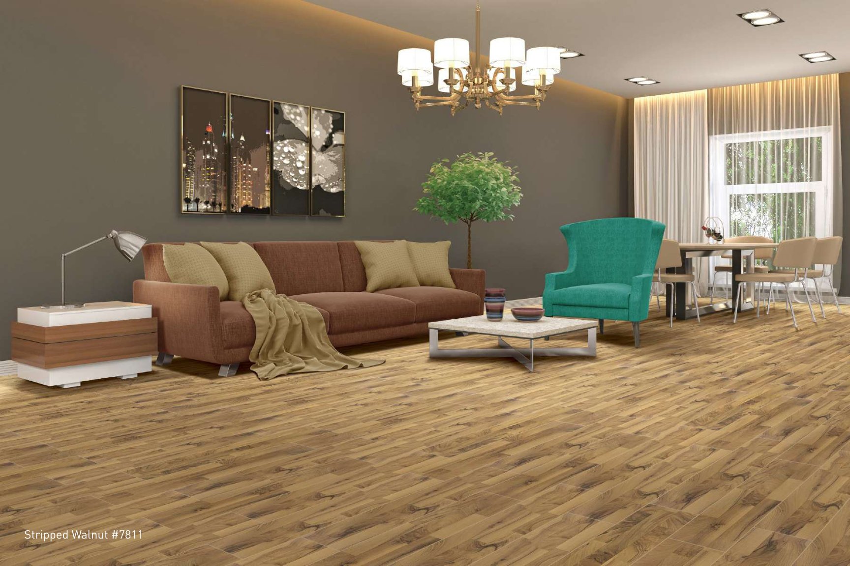 Stripped Walnut #7811 Majestic Laminate Flooring