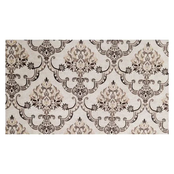 DEDIGN No.489 Taupe Kalamkari 100% Polyester Fabric