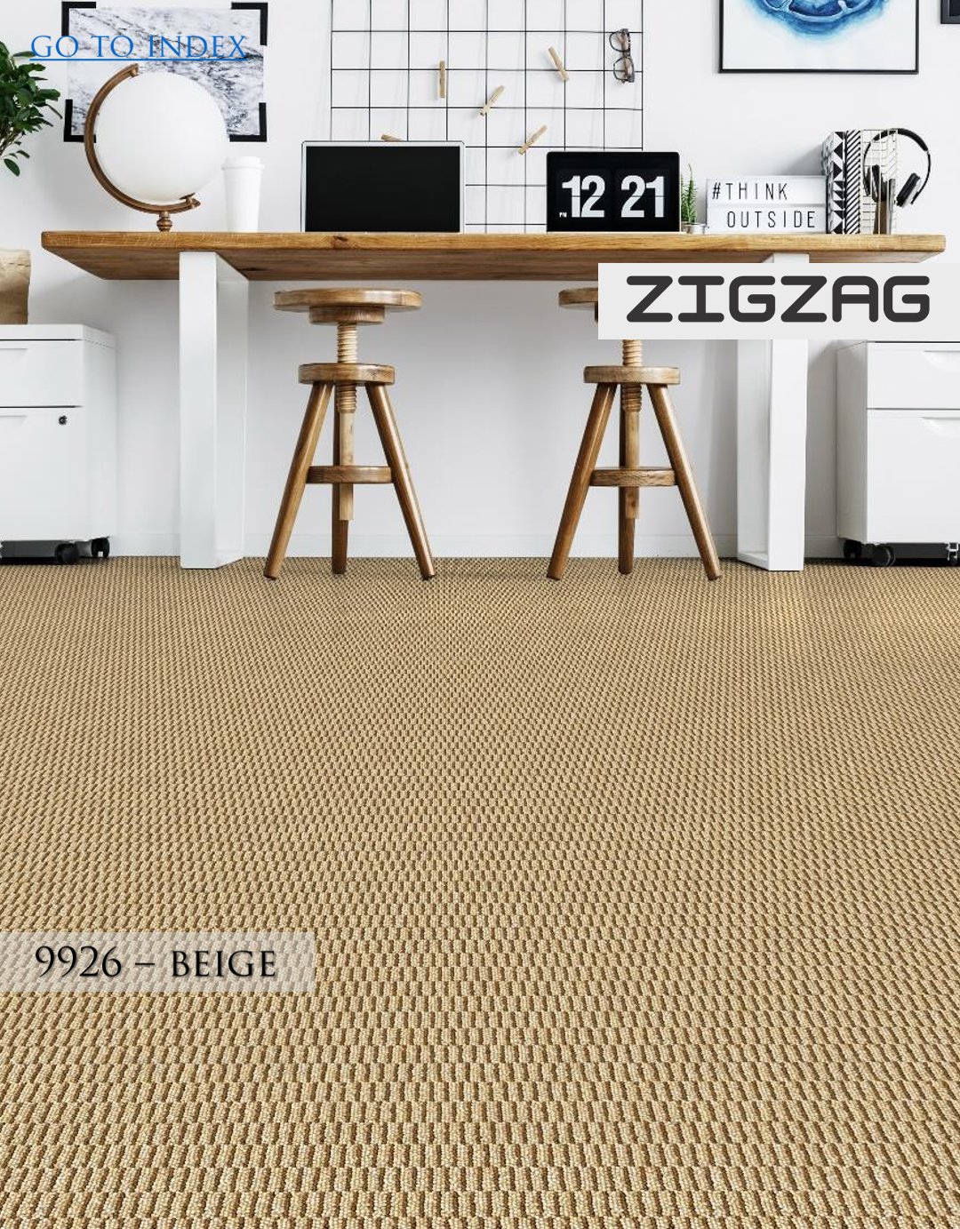 HEGO GRAPHIX Carpet Roll Zigzag 9926 Beige – Durable & Stylish