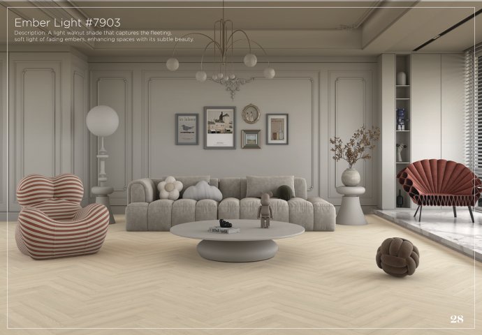 EMBER LIGHT #7903 HB Intrigue 8MM Laminate Wood Flooring