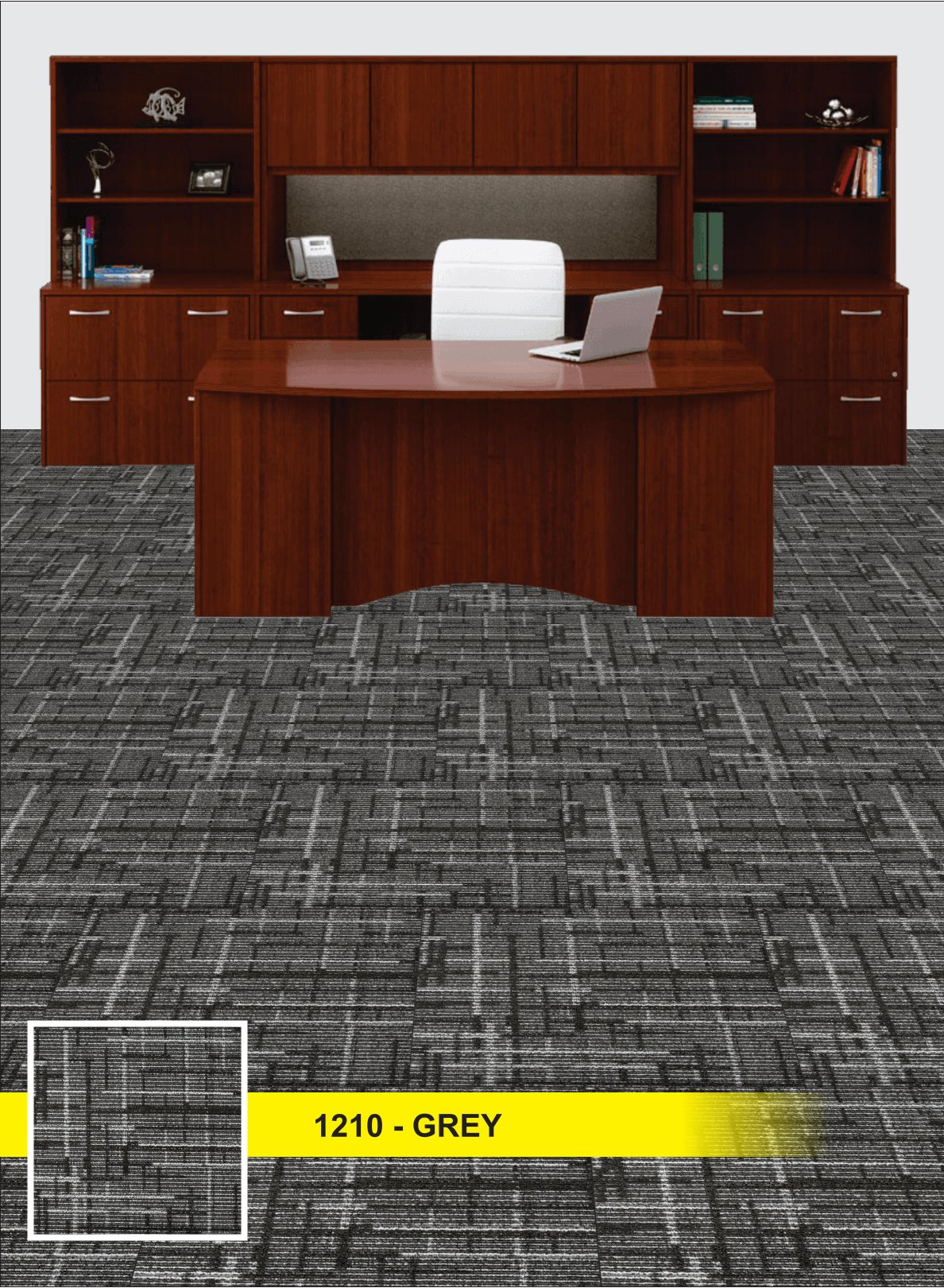 Indigo Carpet Tile 1210 - Grey - Durable & Stylish Flooring