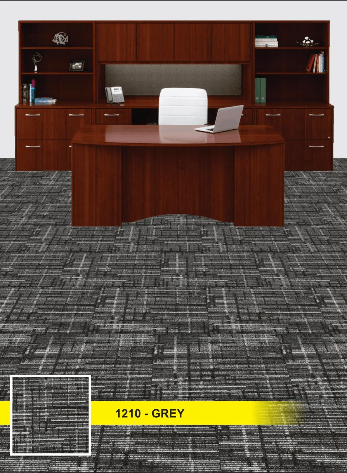Indigo Carpet Tile 1210 - Grey - Durable & Stylish Flooring