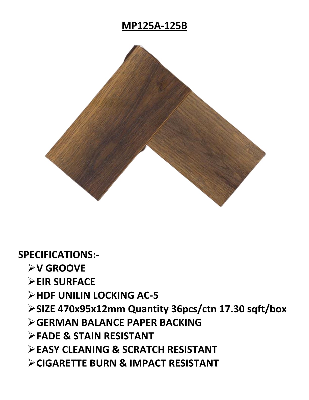 MP-125A Auburn Marcopolo Laminate Flooring – 12mm