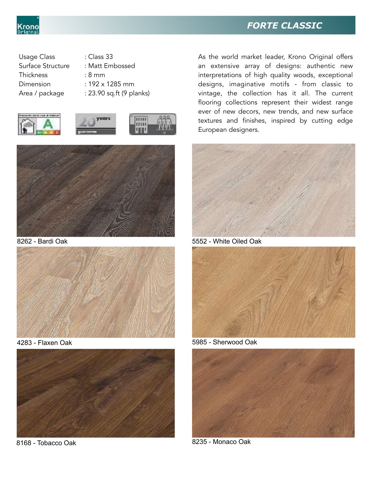 8262 - Bardi Oak Vito 8mm Laminate Flooring – Durable & Stylish