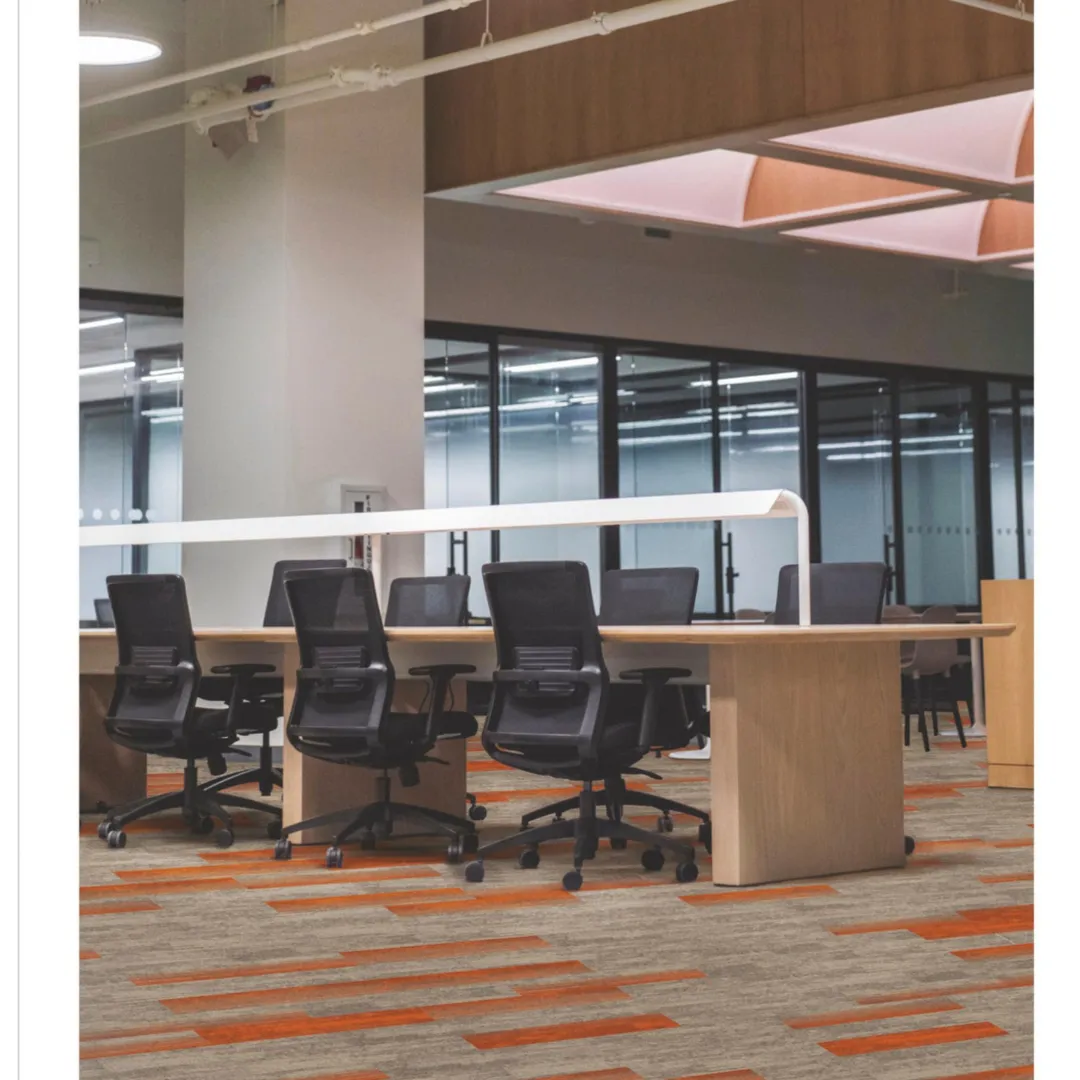 100-Cloudy Grey & 102-Rust Orange Floor Carpet Tiles | High-Quality Flooring Solution