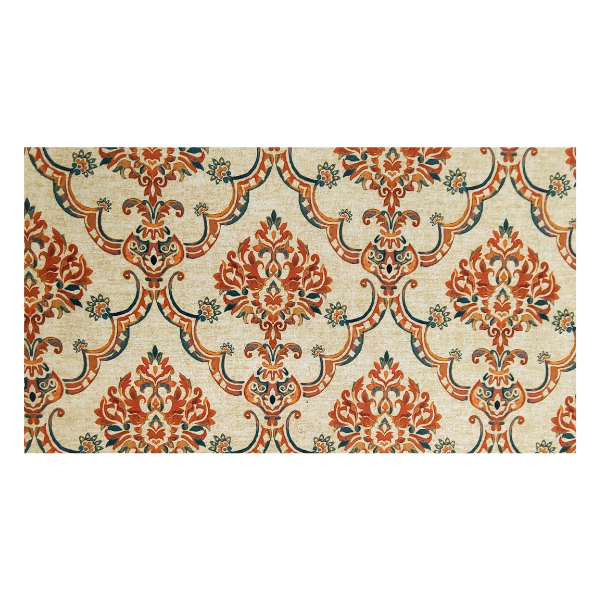 Rust Red Kalamkari Print Fabric – 100% Polyester, Panipat