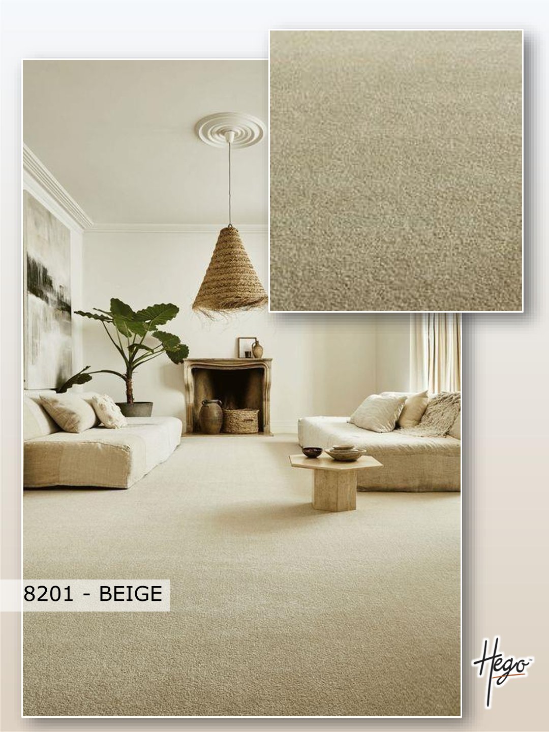 HEGO IMPRESSION CARPET Roll 8201-BEIGE – Premium Quality