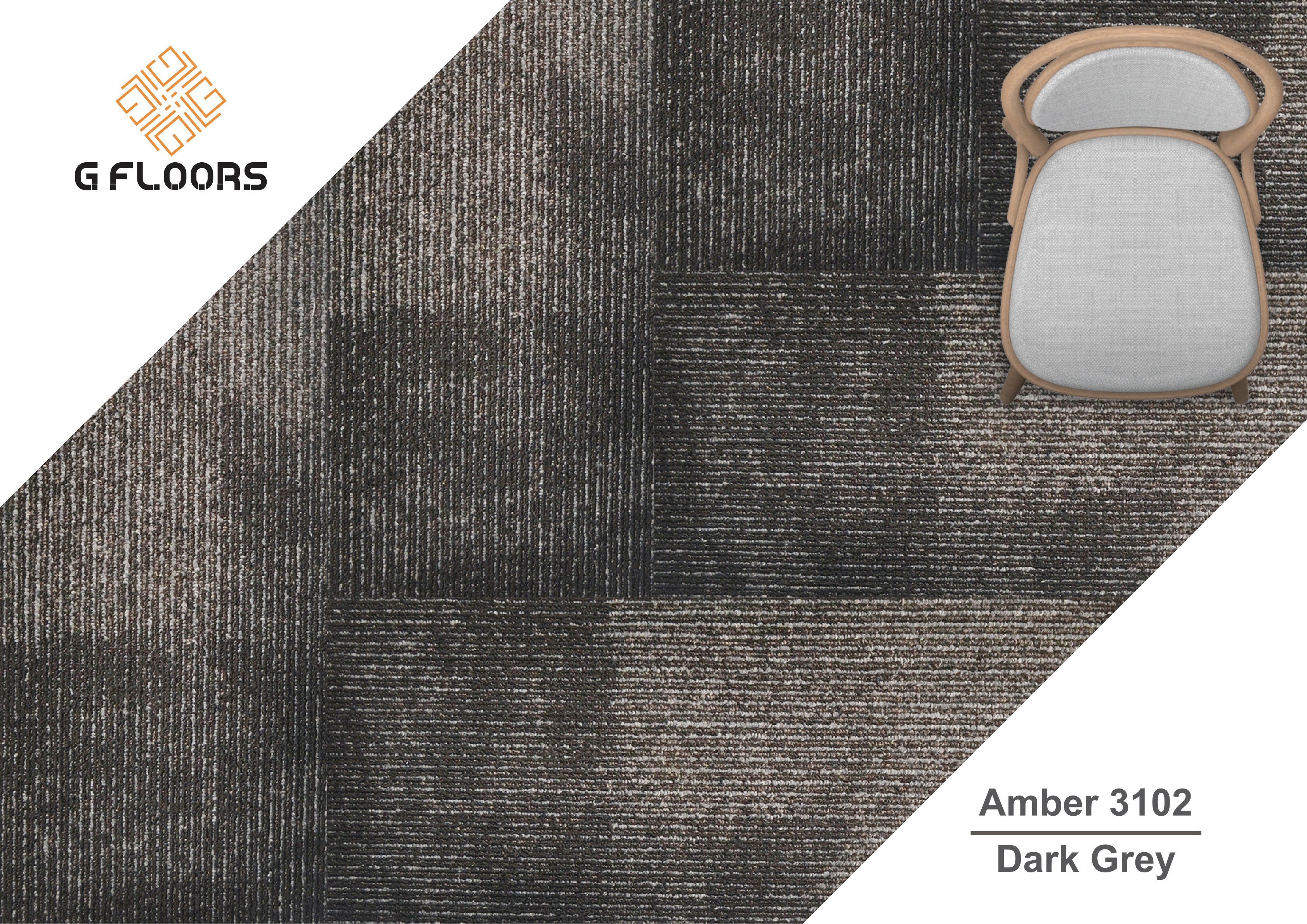 Amber Carpet Planks 3102-Grey – Durable & Stylish