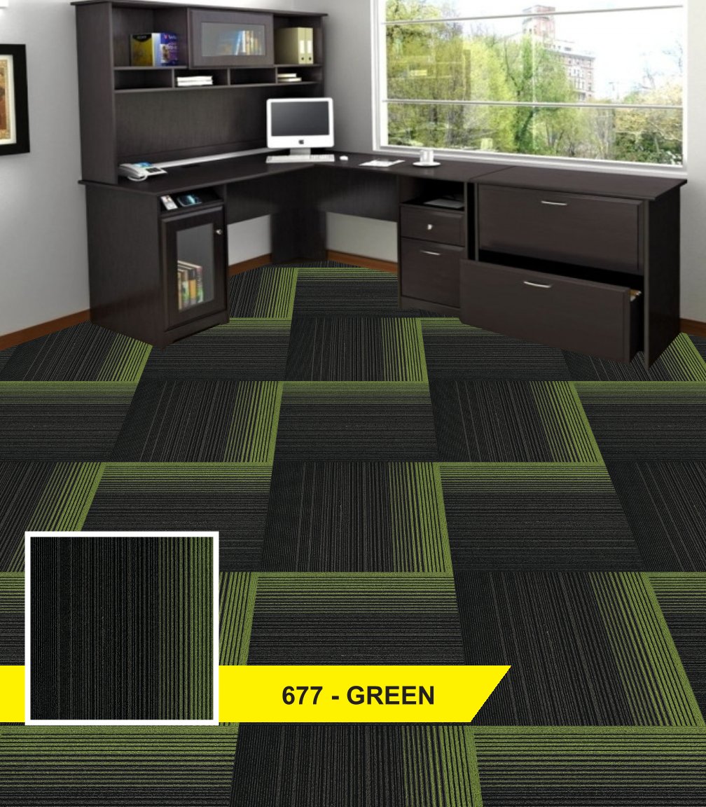 Cosmos Carpet Tile 677 Green – Durable & Stylish