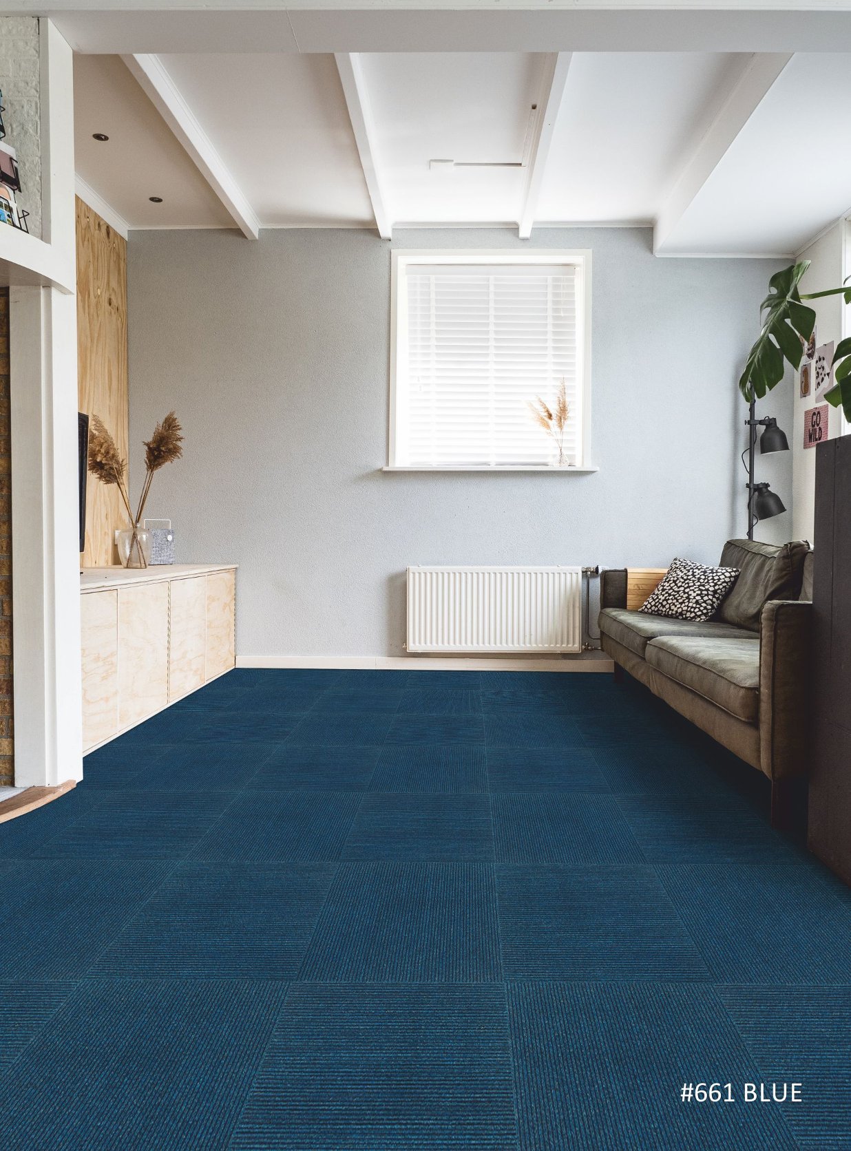 Elm Carpet Tile #661-Blue - Durable and Stylish