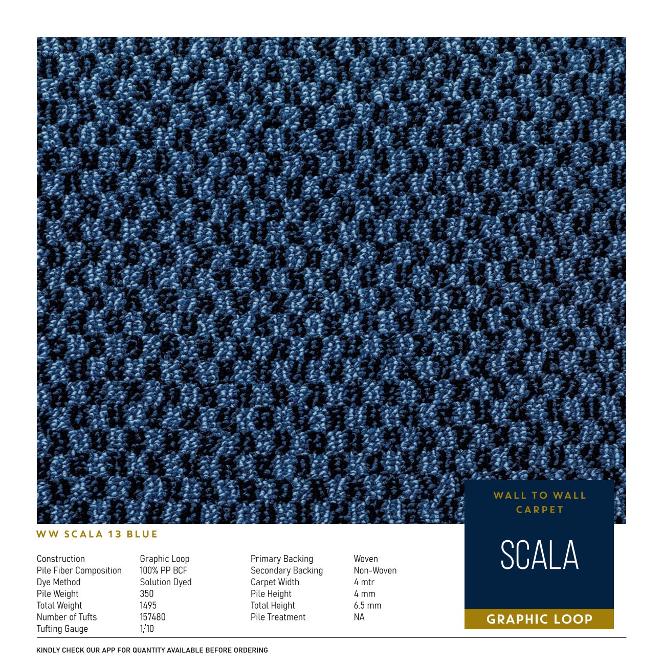 Divine Scala Carpet Roll-13 Blue – Premium Quality