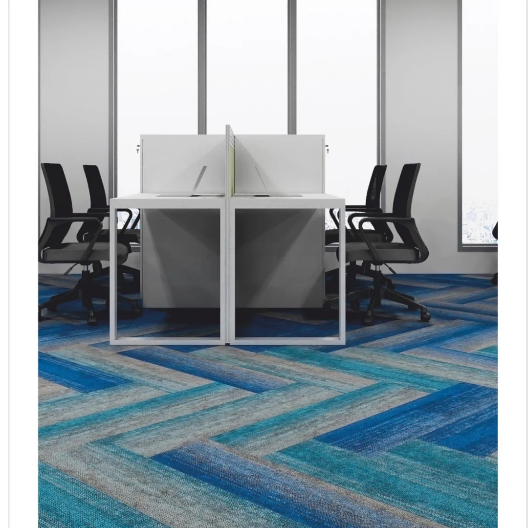 Colorful Floor Carpet Tiles - Tiffany Blue & Cobalt Blue | MyFloor
