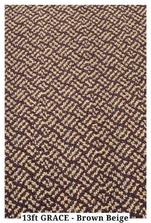 Pro Checkmate N 13ft Carpet Tile - Brown Beige