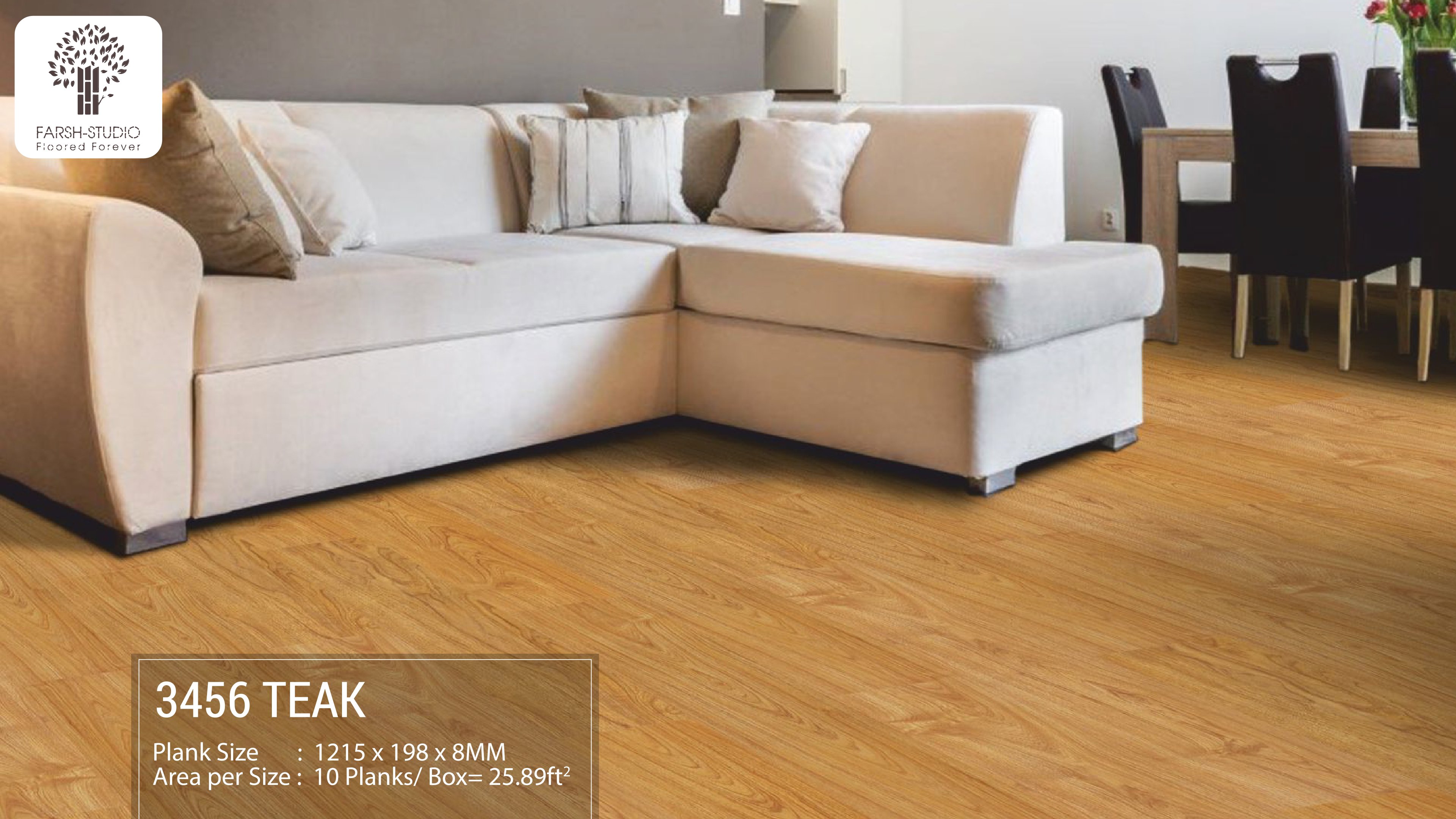 3456 TEAK Farsh Universal Plus 8mm Laminate Flooring