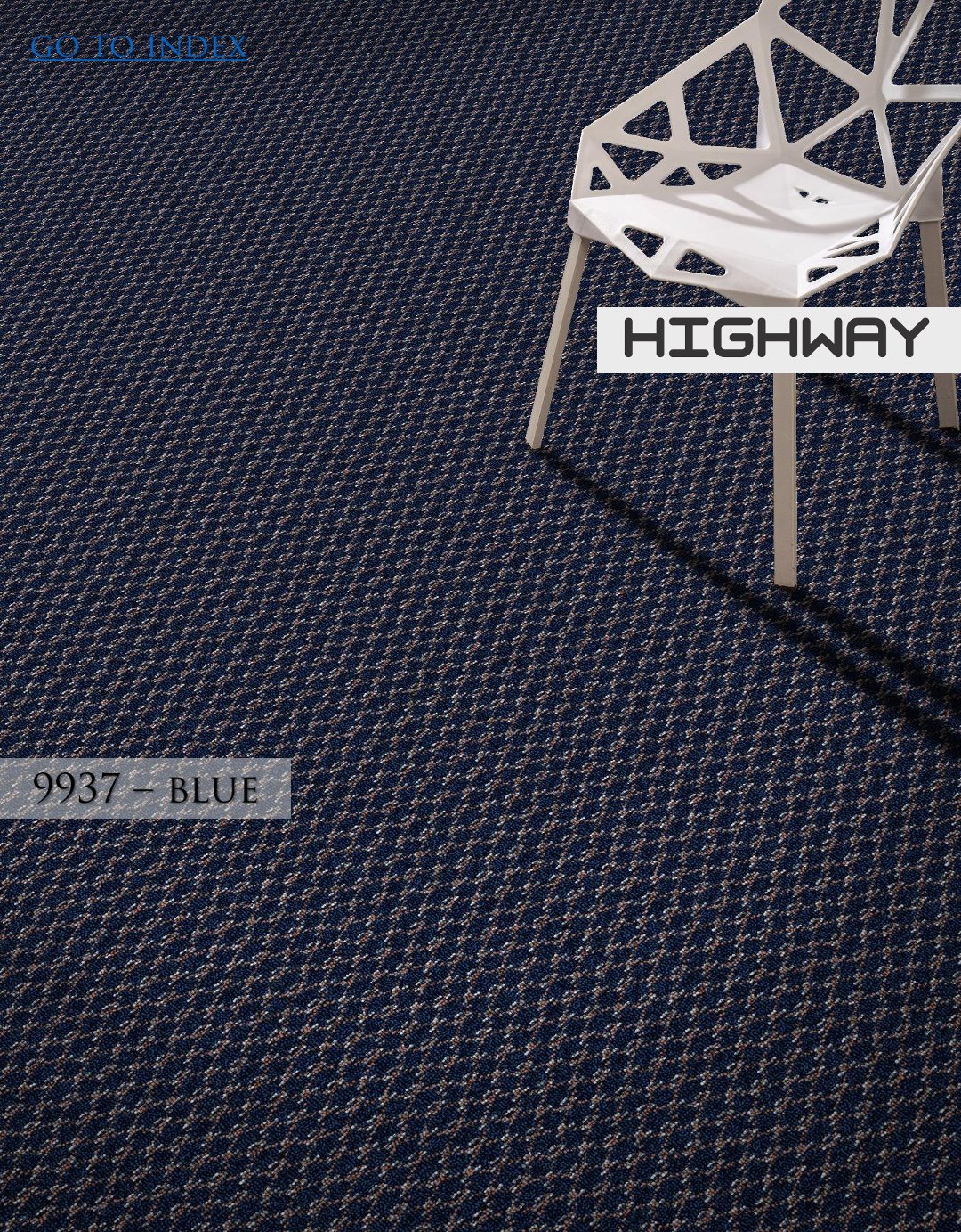 HEGO GRAPHIX CARPET Roll Zigzag-9937-Blue - Stylish & Durable