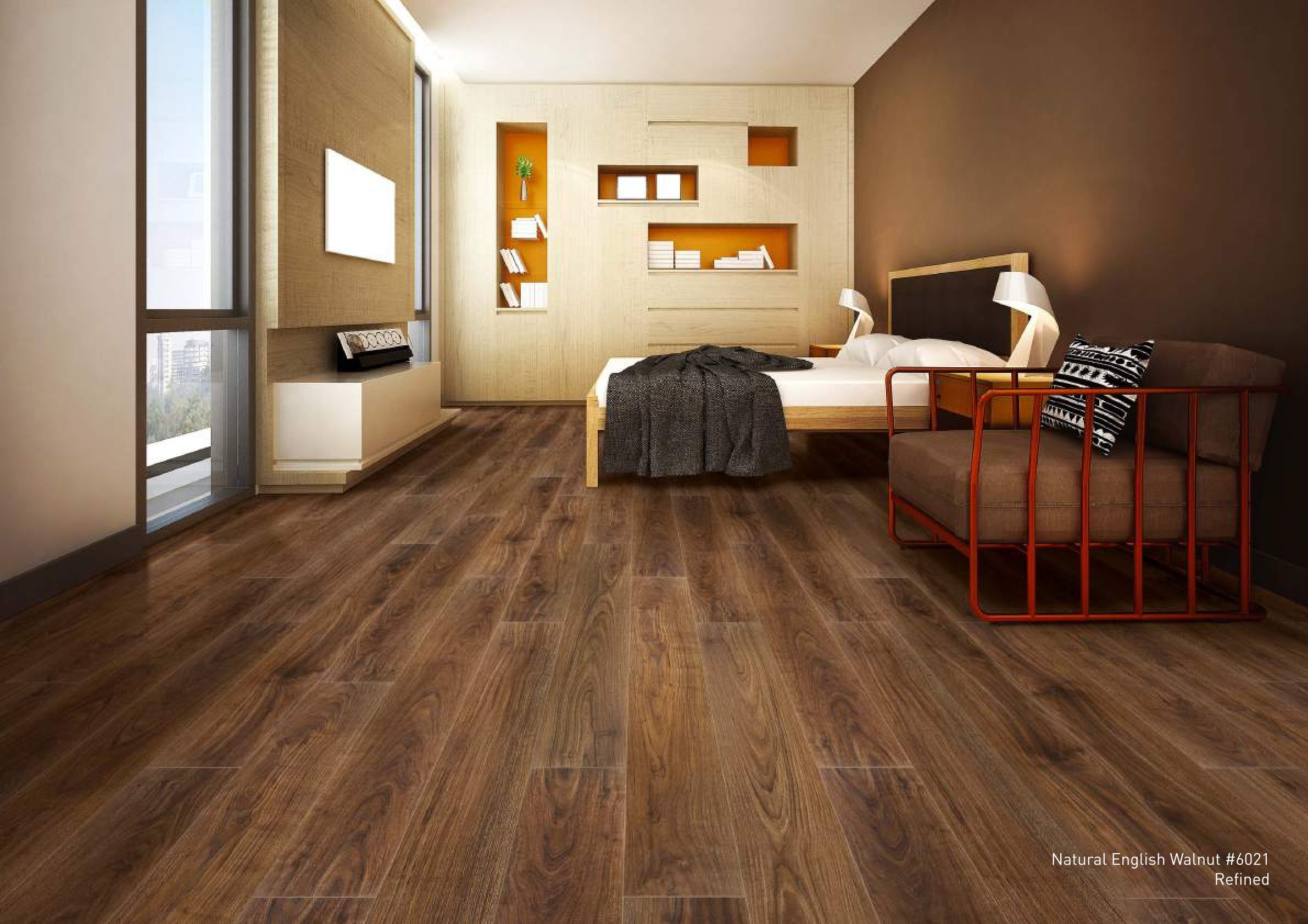 Natural English Walnut 12MM Laminate Flooring - FLOOR2o