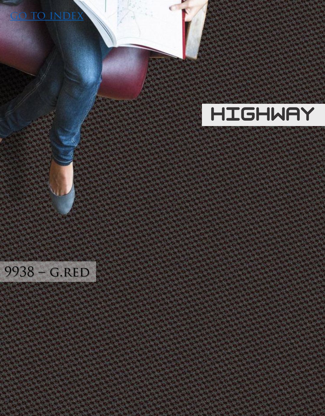 Durable HEGO Graphix Carpet Roll Highway-9938-G Red