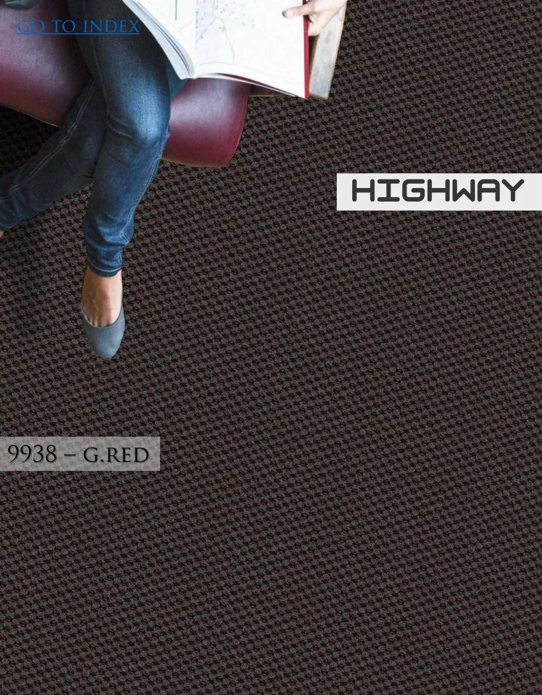 Durable HEGO Graphix Carpet Roll Highway-9938-G Red