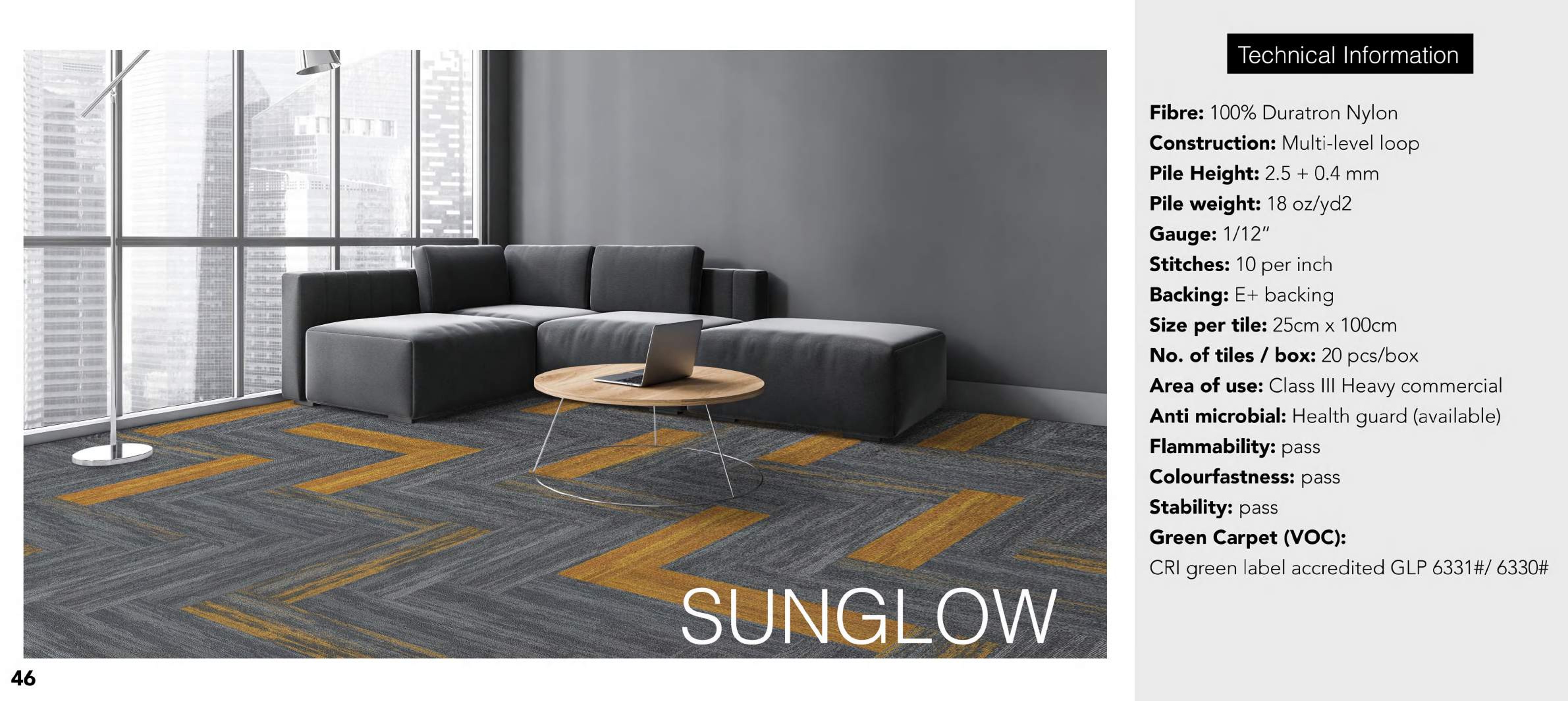 Sunglow Carpet Tile - Durable & Stylish Flooring