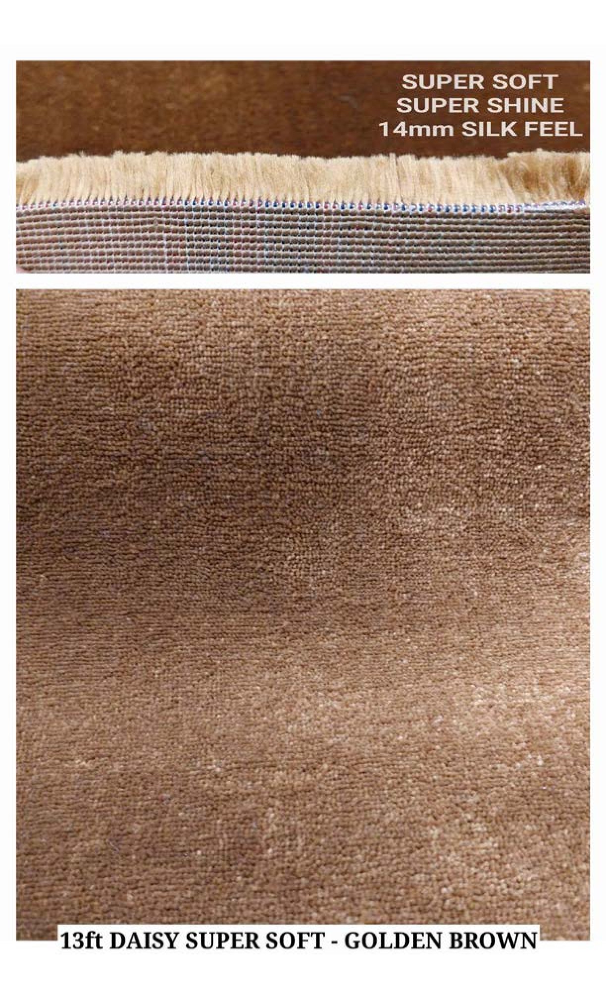 RJM Daisy Silky Soft Carpet Roll - Golden Brown