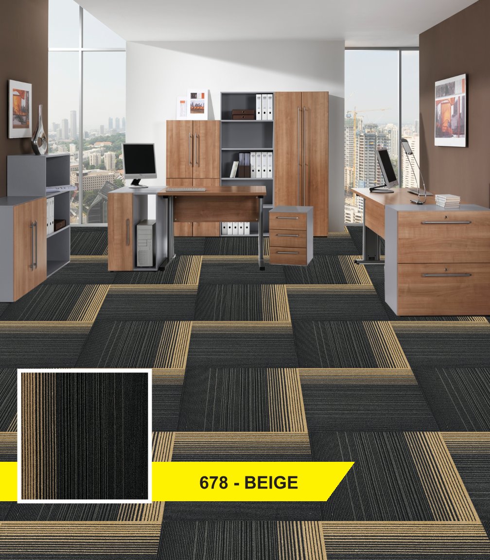 Cosmos Carpet Tile 678-Beige – Durable & Stylish Flooring