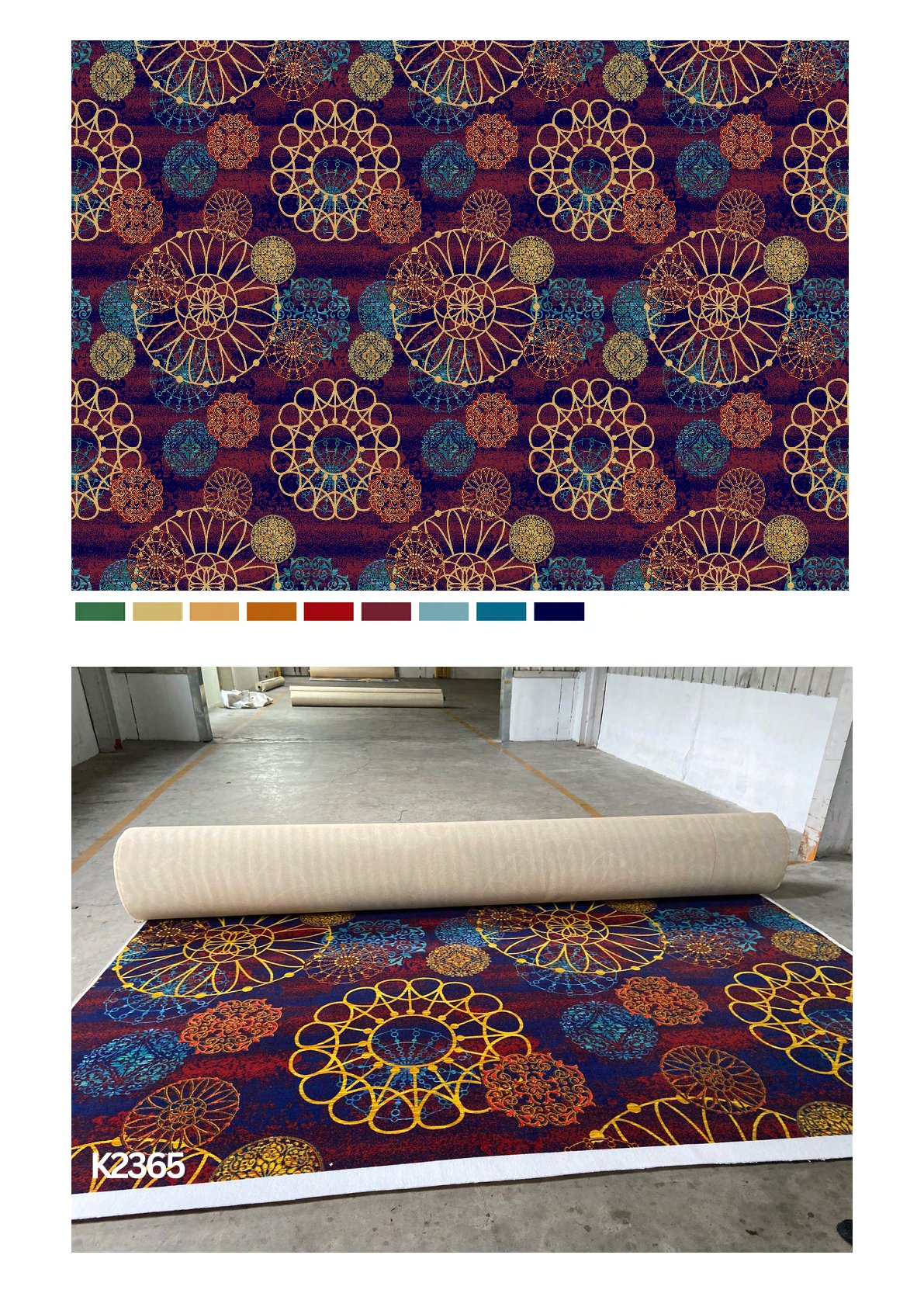 Regallia Printed Broadloom Carpet Roll K2365