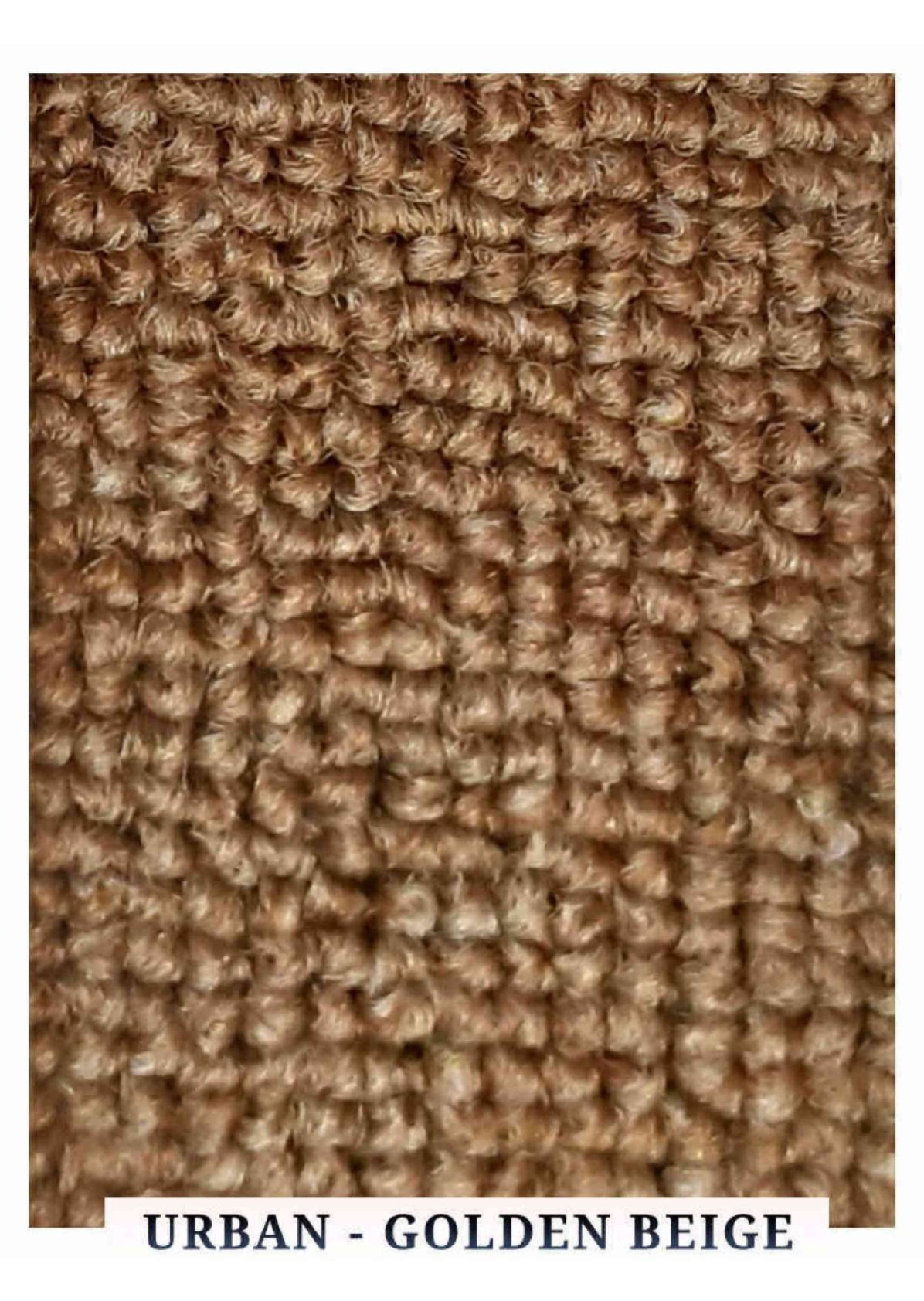 Urban Checkmate Loop Carpet Tile - Golden Beige