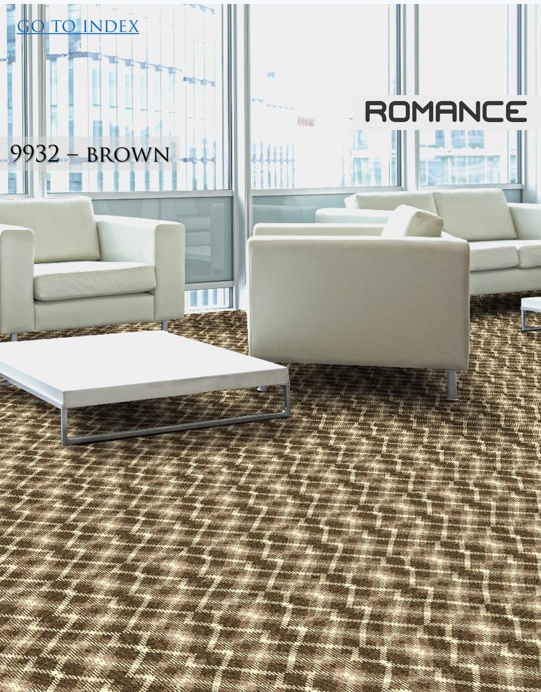 HEGO GRAPHIX Carpet Roll Romance 9932 Brown