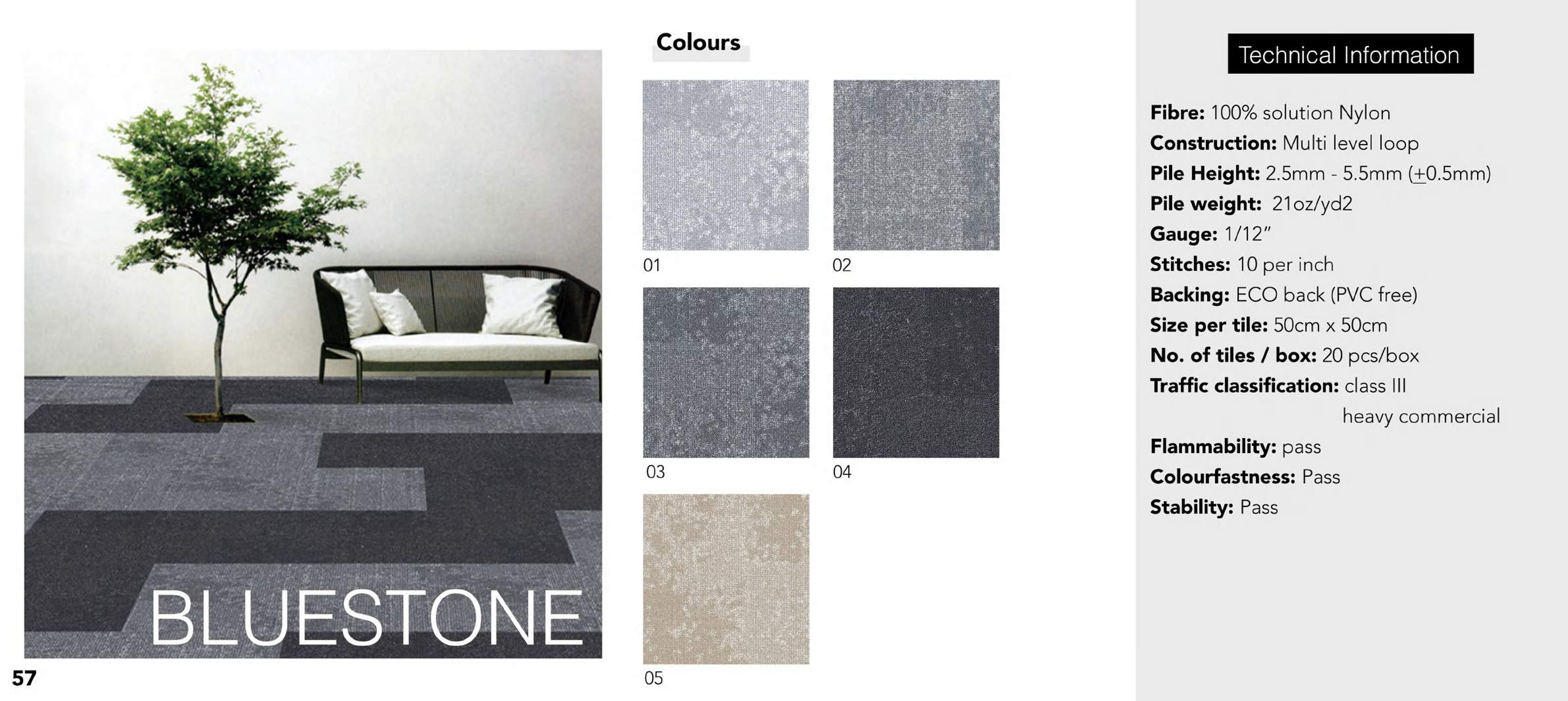 Bluestone Carpet Tile (01-05) – Durable & Stylish